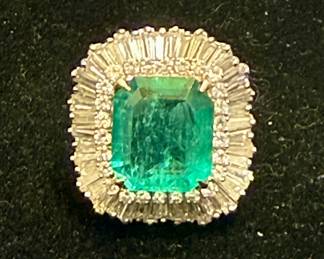 Massive emerald and diamond ring with a value of $83,000