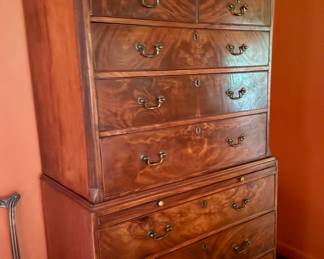 Antique 18th Century Georgian George III Mahogany Tallboy Chest on Chest, 1760