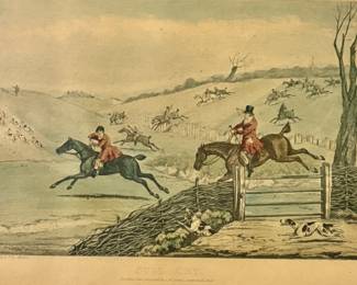 A hand-colored aquatint engraving by Henry Thomas Alken (1785-1851), a British painter and engraver known for sporting and hunting scenes