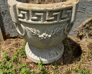 #11 - Concrete Greek Key Planter #1 $22