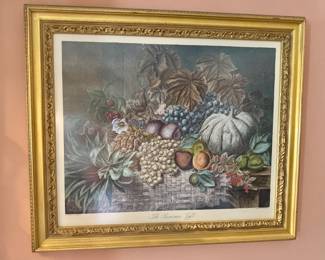 #142 - "The Summer Gift" Framed Print by G. Lance, Painter and C.H. Keene, Engraver  25"x21.5"    $40
