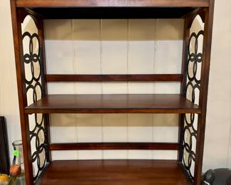 #72 Three tier wood display table - 29" x 12" x 34" $24