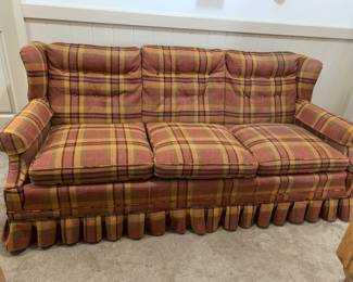 #77 - 6' Plaid Sofa $40 / Upstairs - you move :-)