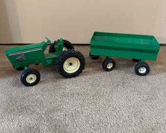 SOLD #165 - Green Tractor w/Wagon 