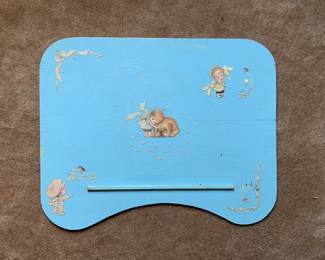 #187 - Blue Decoupaged Lap Writing Table       $8