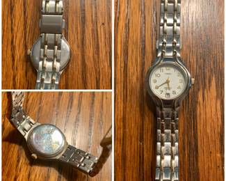 #115    Timex Indiglo Silver/Gold Band Watch       $22