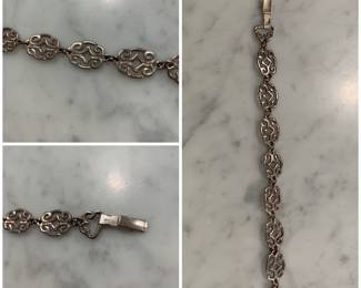 SOLD #119     925 Sterling Dobbs Link Bracelet     17.90g       