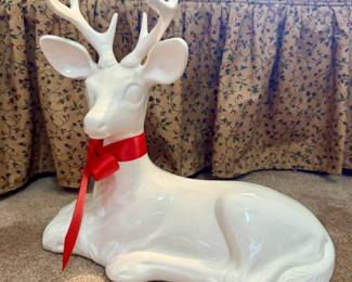 #145 - White Ceramic Deer  $12