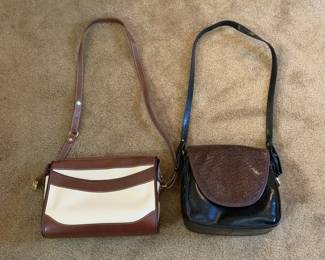 #66 Brahmin white leather purse $60 #67 Brahmin black leather purse $60