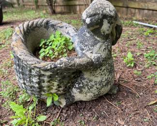 #8 - Concrete Rabbit w/Basket $24
