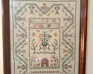 SOLD #149 - Cross Stitch Sampler  