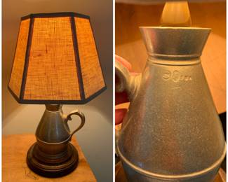 #185 -     Pewter Lamp -      $20