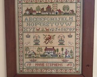 SOLD #146 - Cross Stitch Sampler  