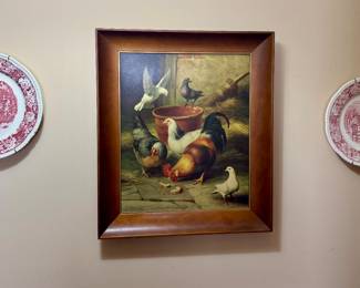 #90 - Framed Rooster Print $26