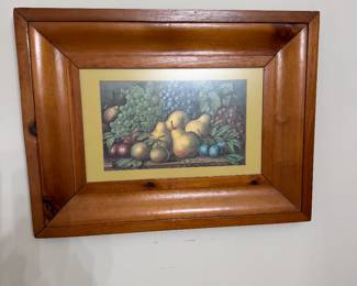 #163 - Pine Frame w/Fruit Print 25.75"x19.5"       $80