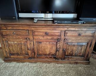 Heavy Wood TV Console