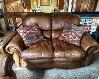 Kathy Ireland Leather Love Seat