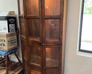 Lighted curio cabinet