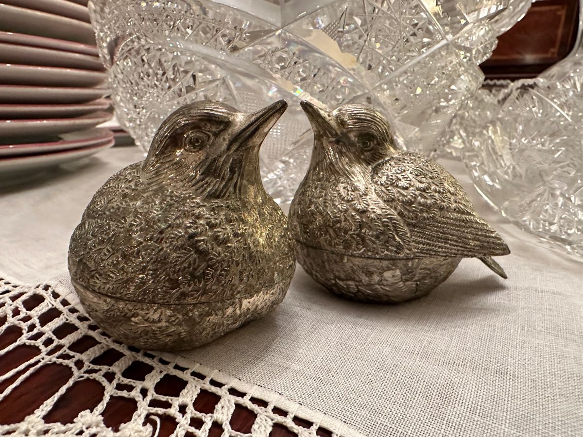 Silver Birds Salt and Pepper set