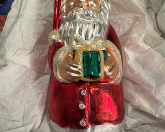 Christopher Radko Santa Ornament - tag on - $45