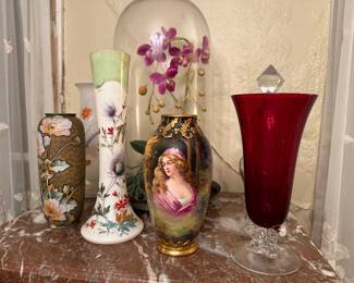 Royal Bonn Germany Hand Painted Portrait Vase