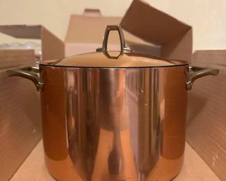 Several Vintage Never Used Pieces of Paul Revere Copper Cookware