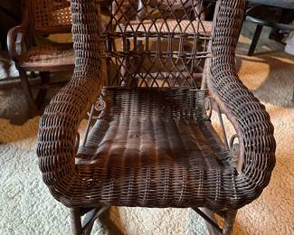 Child's wicker rocking chair