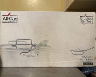 6 Quart All Clad D5 Nonstick Sauce Pan - New in box