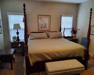 King Lexington Four Poster Rice Bed, New Blanket Chest