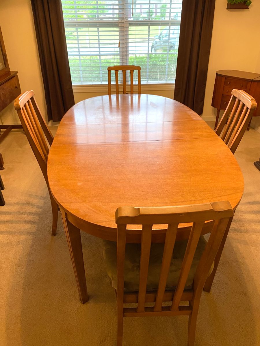 Dining table and chairs