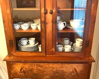 Antique farmhouse china cabinet
And china