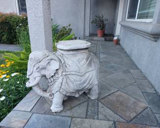Planters and elephant