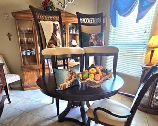 view into the elegant dining room