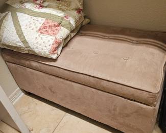 upholstered bench with storage