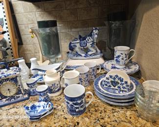 blue dishes