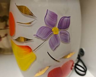 hand painted jar with lid