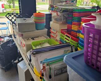 storage and lots of teaching supplies