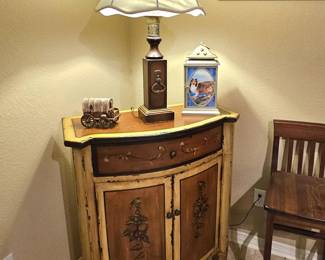 corner cabinet, painted