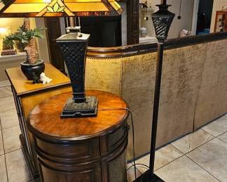 Two matching Tiffany-style lamps