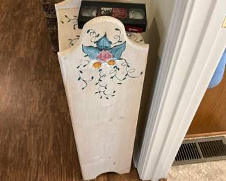 Artist painted white shelf 