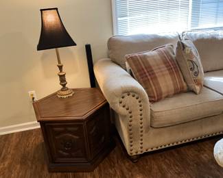 Master Bedroom - sofa & end table with lamp