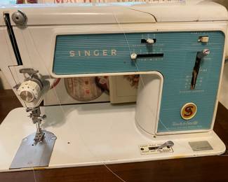 Close up of Singer sewing machine