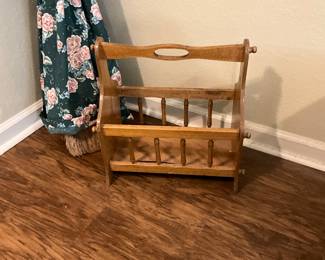 Master bedroom - magazine or book (wood) container