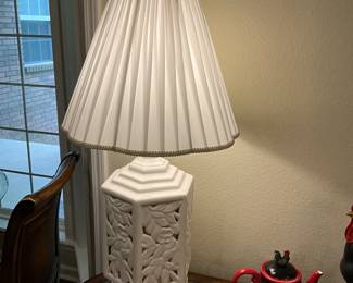 Lamp on desk