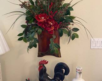 Table next to dining table decor & wall flowers