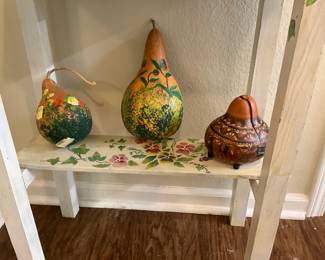 Bottom of table outside laundry room - with decor