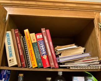 Kitchen - Cookbooks along with some phamphlets & written recipes