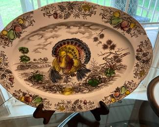 Dining table decor “Turkey platter with stand