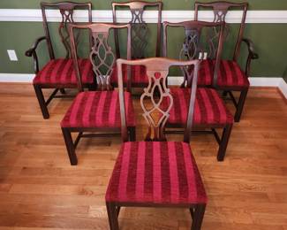 solid mahogany chippendale dining chairs