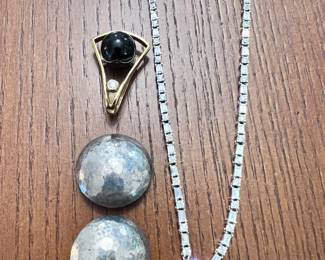 STERLING EARRINGS, PENDANTS AND NECKLACE